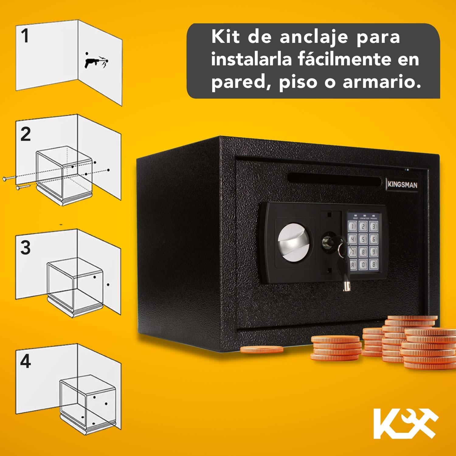 Foto 8 pulgar | Caja Fuerte de Seguridad Grande Kingsman KMCF35NR Digital