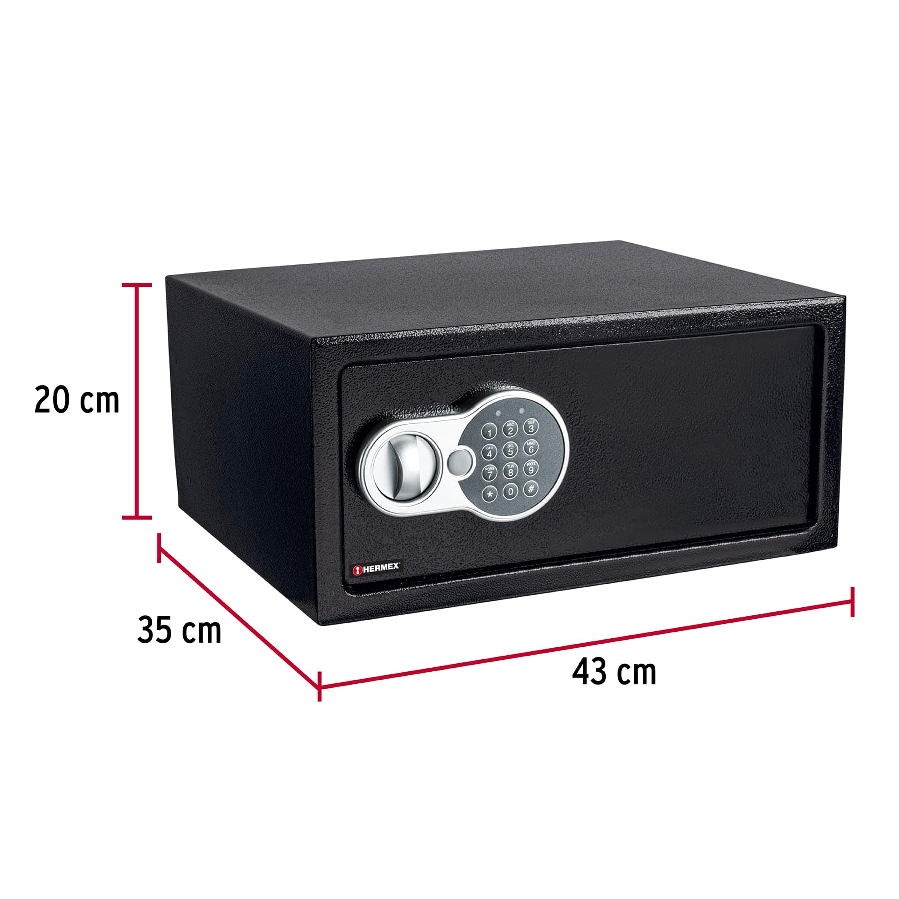 Foto 4 pulgar | Caja Fuerte De Seguridad Electrónica, Digital Y Llave Hermex 20x43x35cm