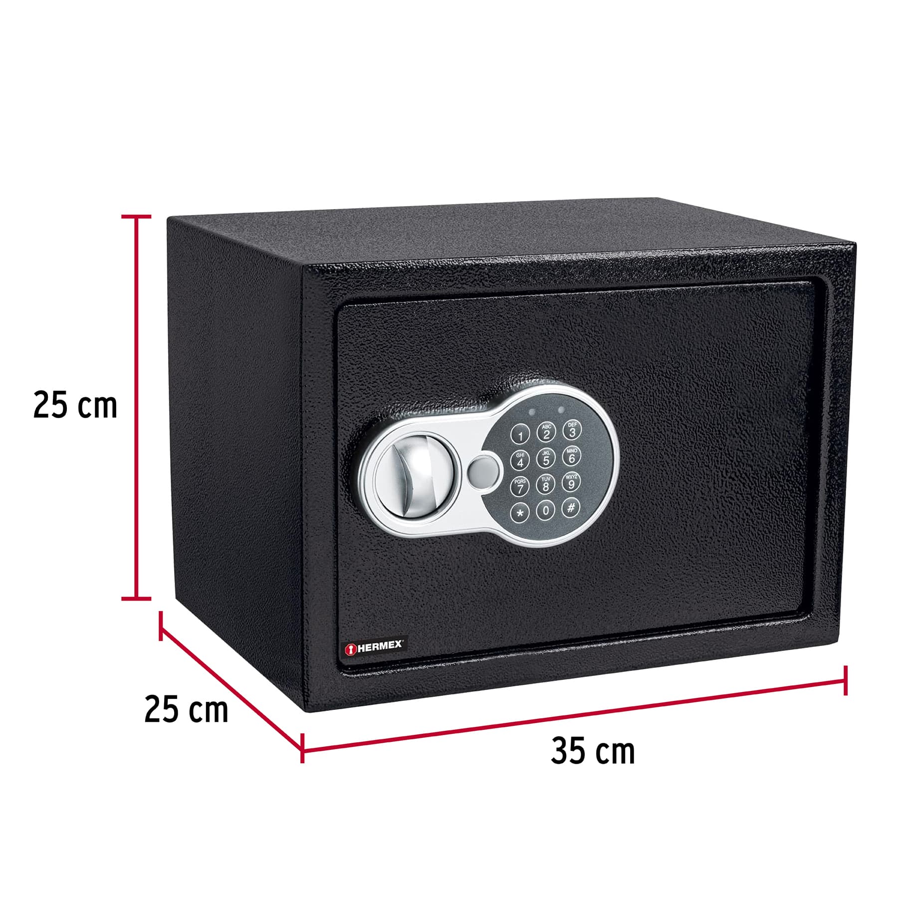 Foto 4 pulgar | Caja Fuerte De Seguridad Electrónica Digital Y Llave Hermex 25x35x25 Cm
