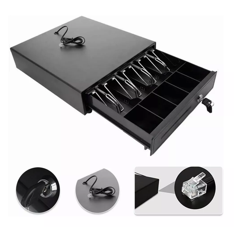 Foto 3 pulgar | Caja Registradora Belug Con Cerradura Comercial color Negro