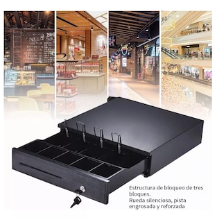 Foto 5 | Caja Registradora Belug Con Cerradura Comercial color Negro