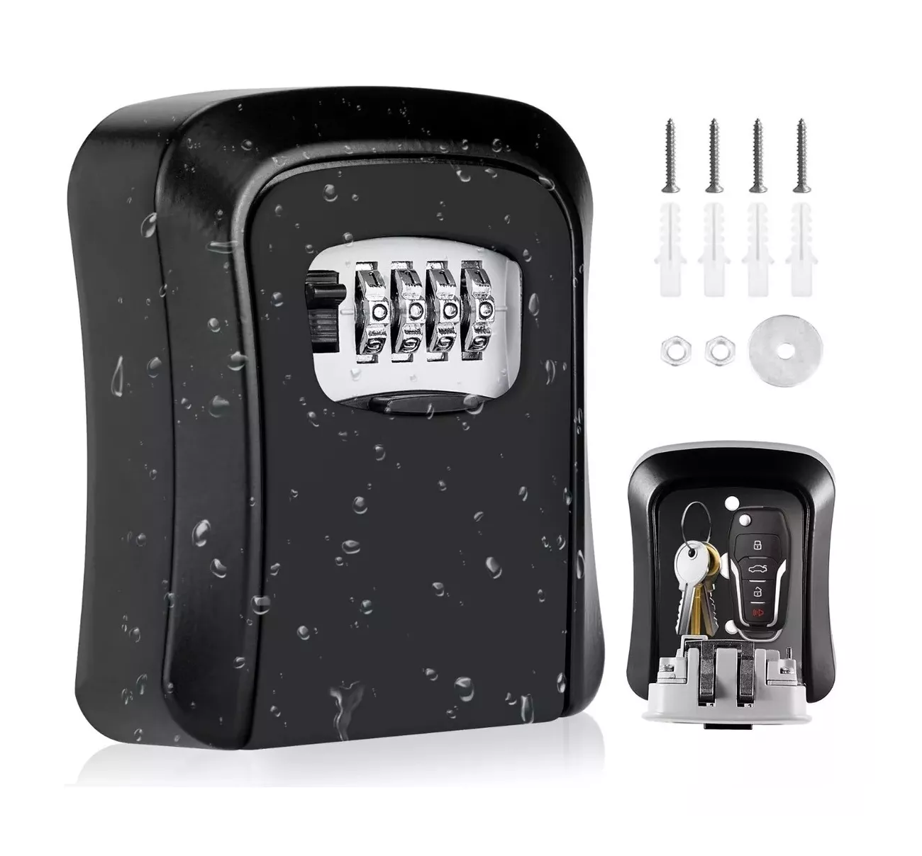 Foto 5 | Caja Fuerte de Almacenamiento color Negro Belug para Proteger Llave Montada en Pared