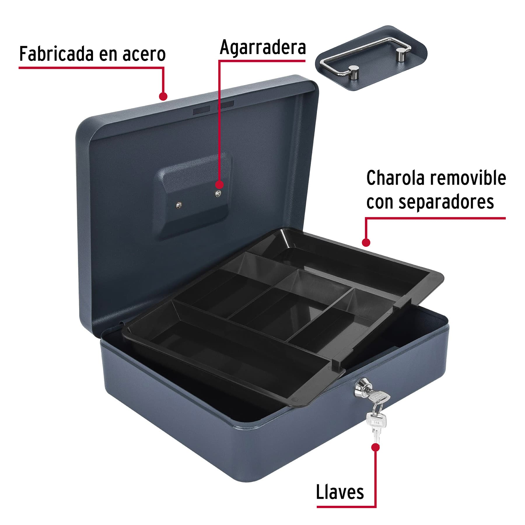 Foto 3 pulgar | Caja para Dinero Hermex CADI-30 color Azul