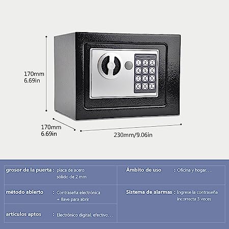 Foto 2 | Caja Fuerte Eléctrica con Código Digital y Llave Practiksa