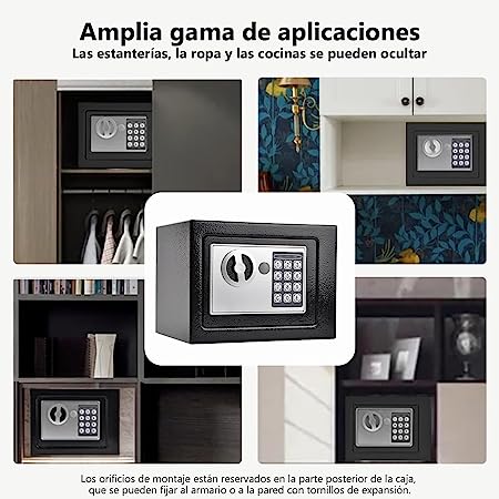 Foto 5 | Caja Fuerte Eléctrica con Código Digital y Llave Practiksa