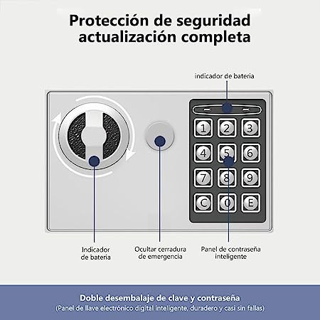 Foto 6 | Caja Fuerte Eléctrica con Código Digital y Llave Practiksa