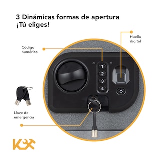 Foto 3 | Caja Fuerte Biometrica Mediana Digital Huella De Seguridad