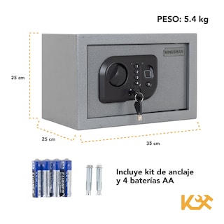 Foto 5 | Caja Fuerte Biometrica Mediana Digital Huella De Seguridad