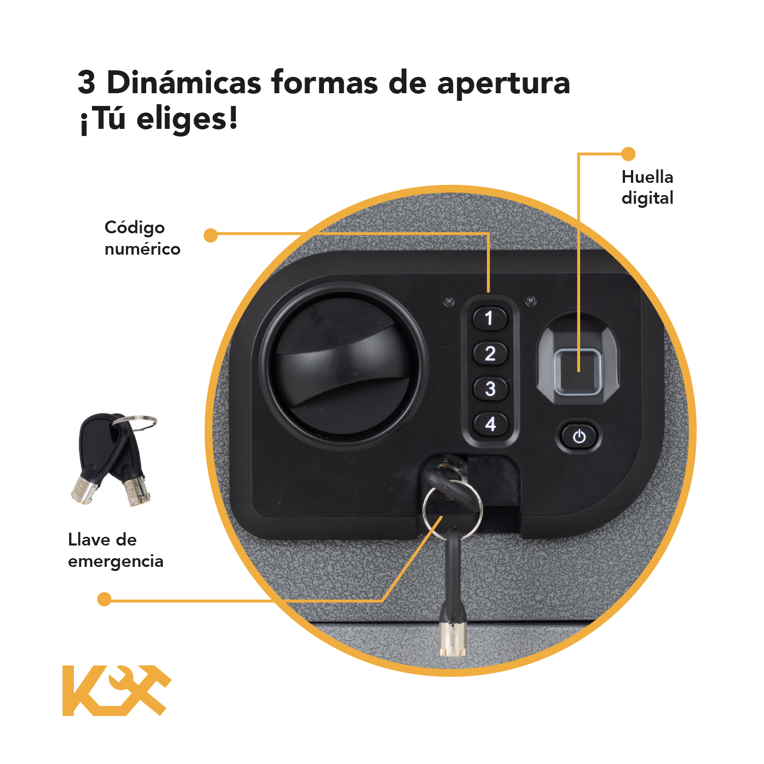 Foto 4 pulgar | Caja Fuerte Biometrica Super Grande Huella De Seguridad