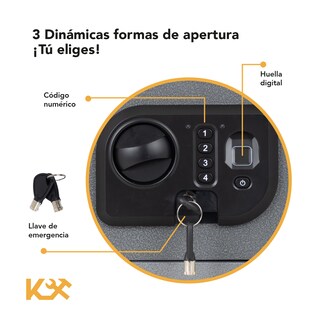 Foto 3 | Caja Fuerte Biometrica Super Grande Huella De Seguridad