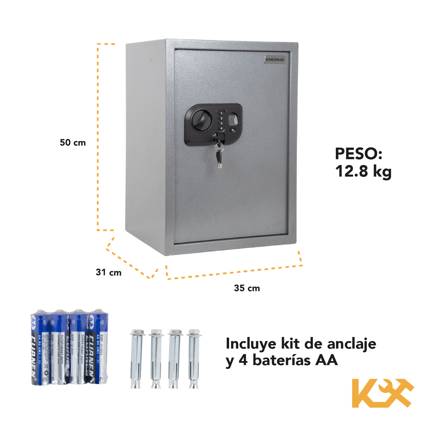 Foto 6 pulgar | Caja Fuerte Biometrica Super Grande Huella De Seguridad