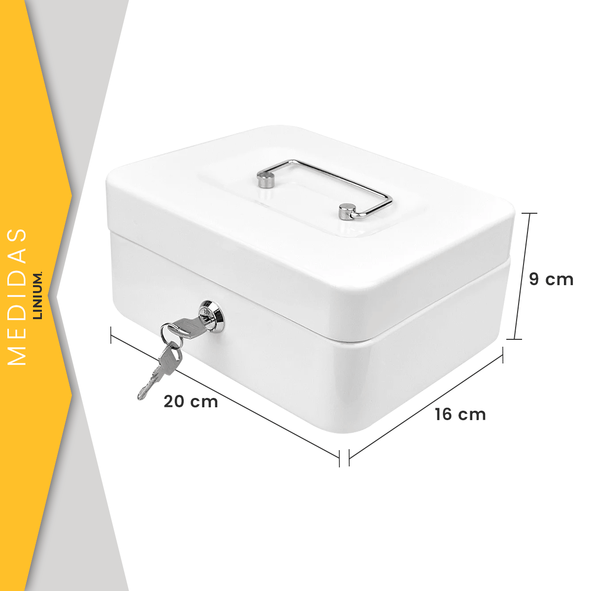Foto 3 pulgar | Caja Fuerte Linium 20SCB-BLA Blanca para Dinero con Llave
