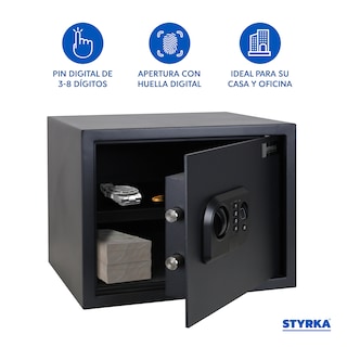 Foto 2 | Caja Fuerte Biométrica Grande Styrka color Negro