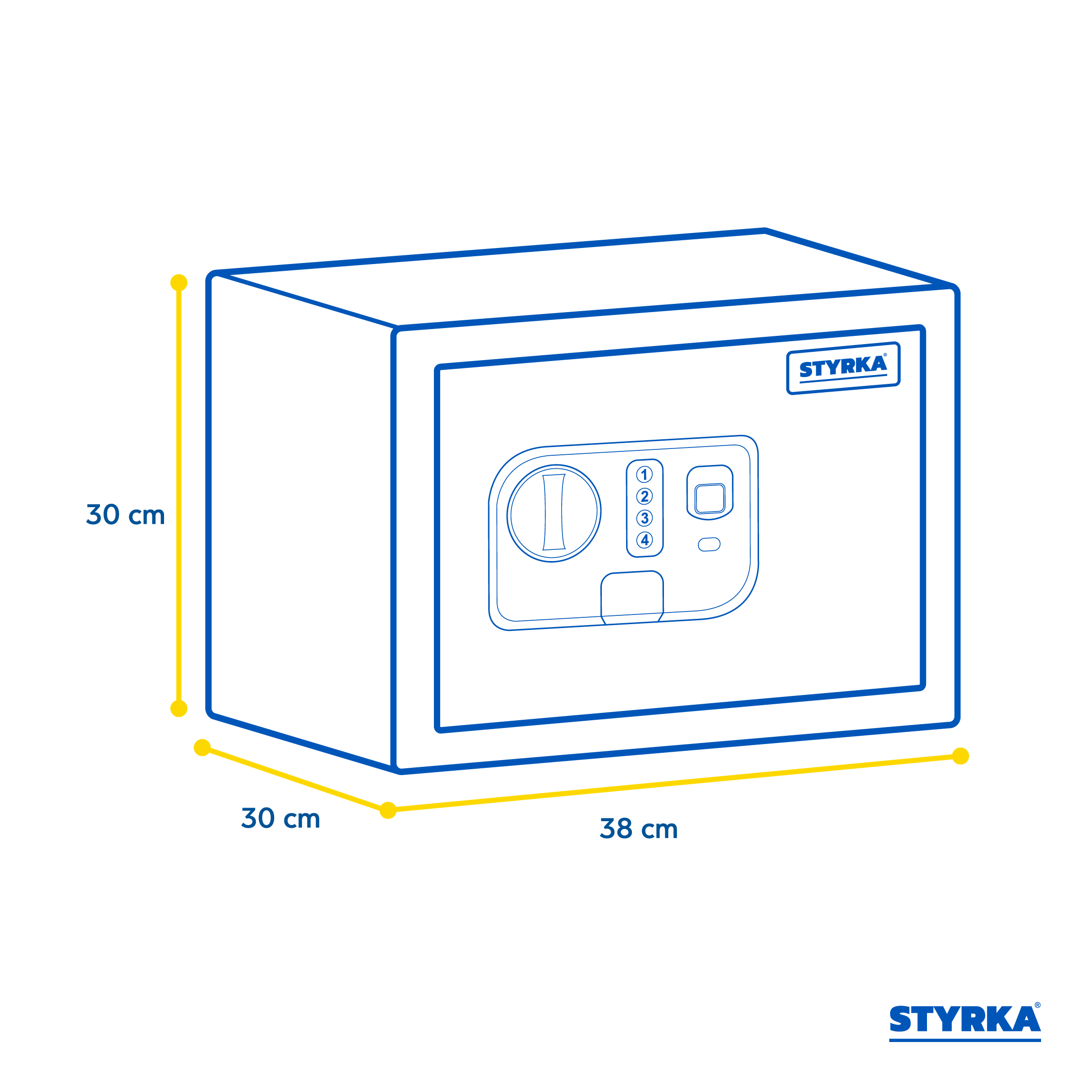 Foto 6 pulgar | Caja Fuerte Biométrica Grande Styrka color Negro