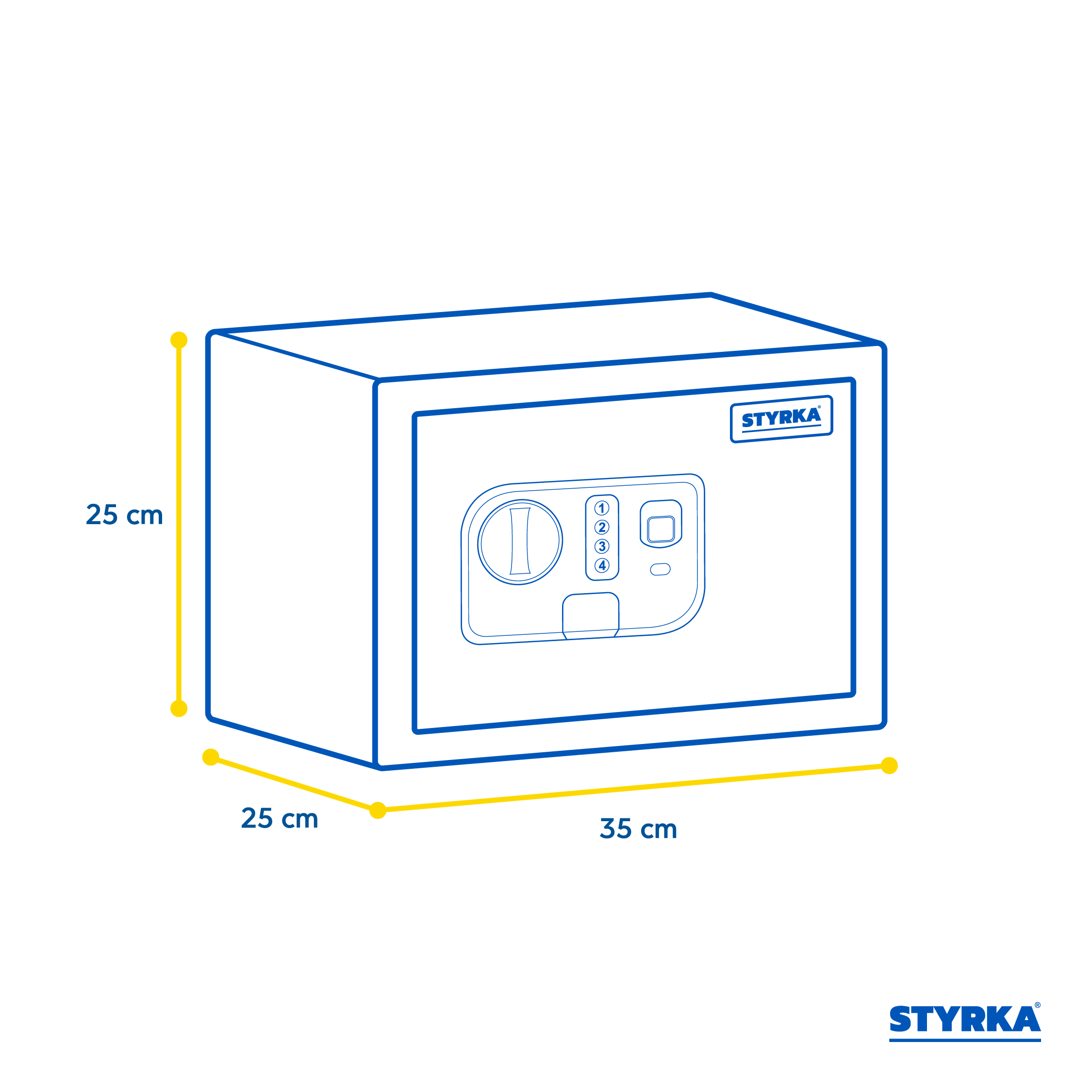 Foto 6 pulgar | Caja Fuerte Biométrica Mediana Styrka con Tecnología Avanzada