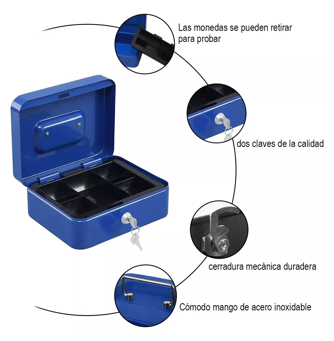 Foto 3 pulgar | Caja Fuerte de Seguridad Lab.G Azul