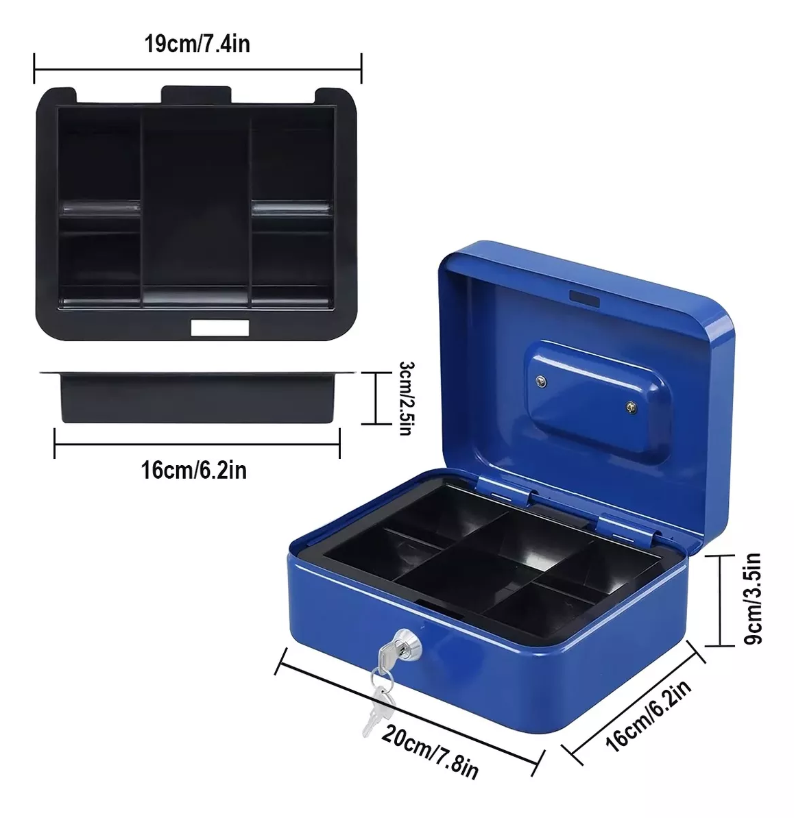 Foto 5 | Caja Fuerte de Seguridad Lab.G Azul
