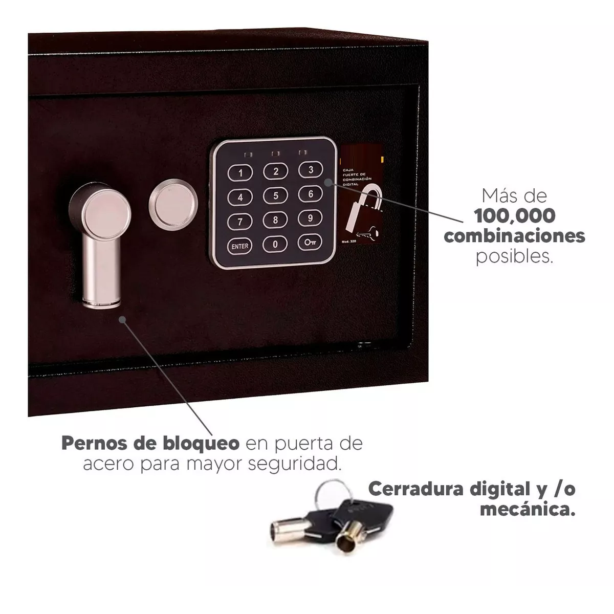 Foto 3 | Caja Fuerte Combinación Digital Alta Seguridad  Eo Safe Imports Esi-17432  Negro