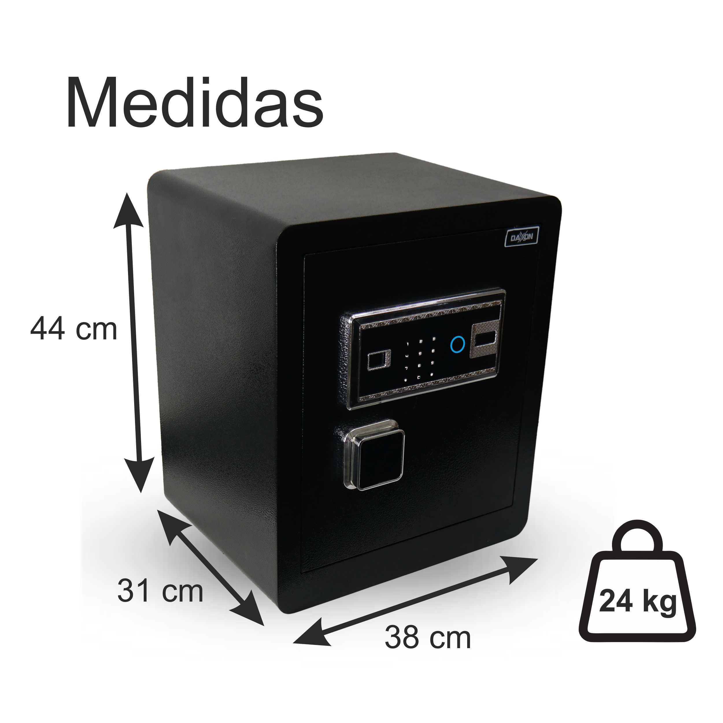 Foto 4 pulgar | Daxxon Caja Fuerte Digital Con Huella Dactilar, Contraseña Y Llave, Alta Seguridad, 24 Kilos