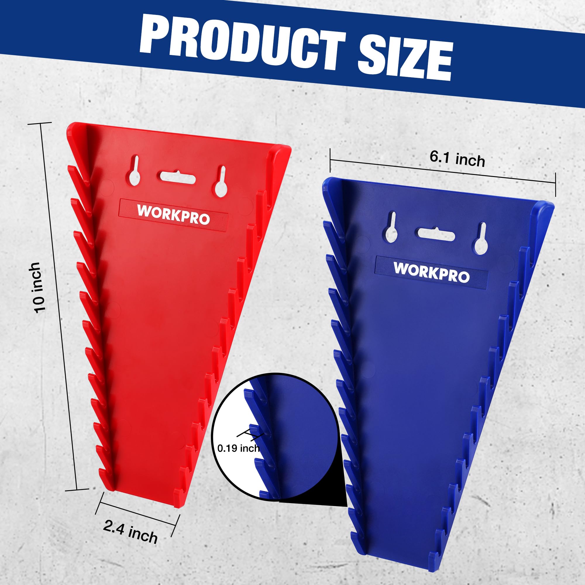 Foto 4 pulgar | Organizador De Llaves Workpro, Juego De 12 Soportes Para Llaves, Paquete De 2 - Venta Internacional.