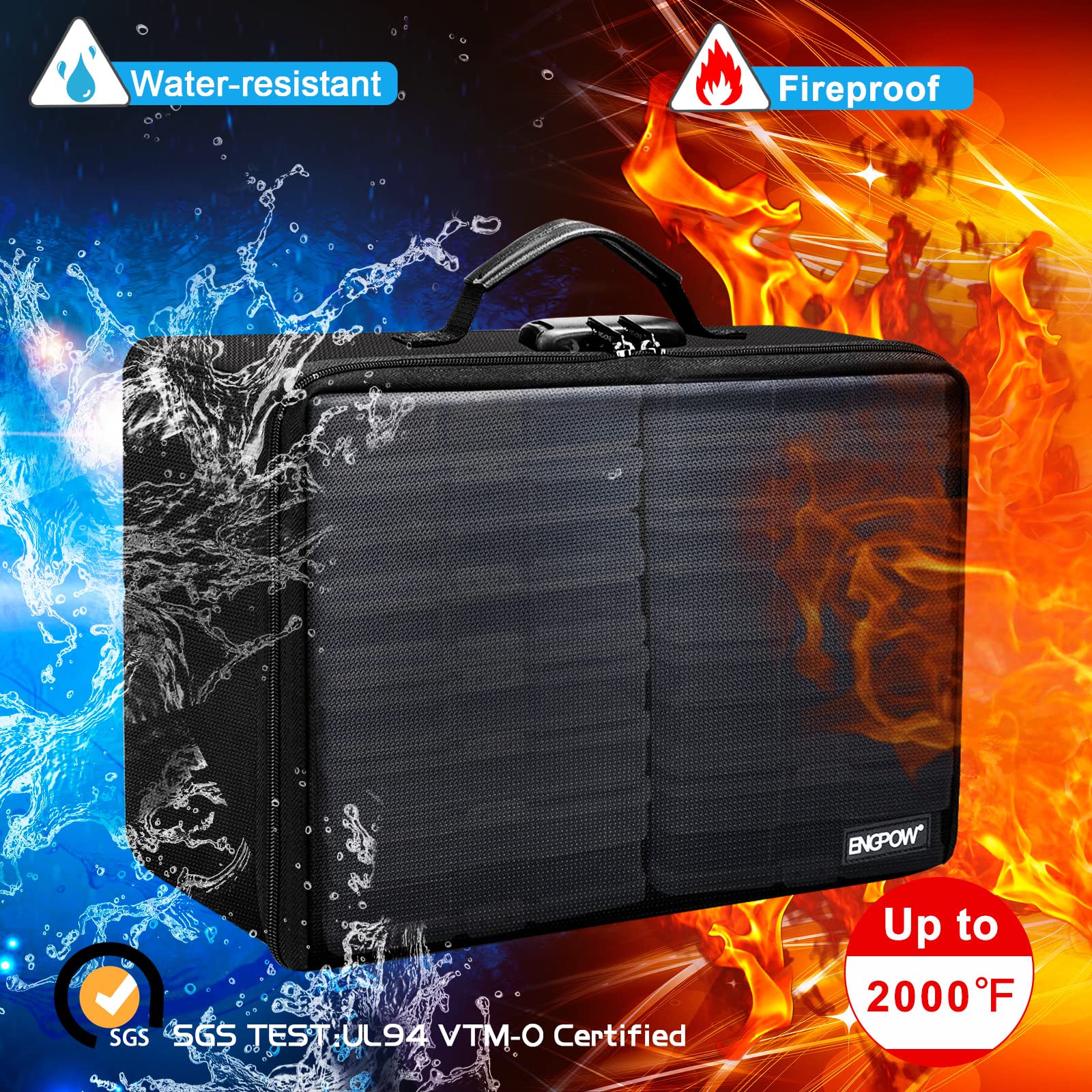 Foto 4 pulgar | Caja De Almacenamiento De Fotos Ignífuga Engpow Con 16 Fundas Interiores Para Fotos De 4 X 6 - Venta Internacional.