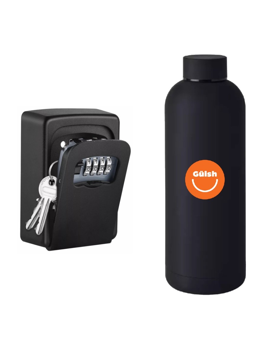 Foto 2 pulgar | Caja Fuerte De Almacenamiento De Llaves Montada + Termo De Agua De Regalo Güish