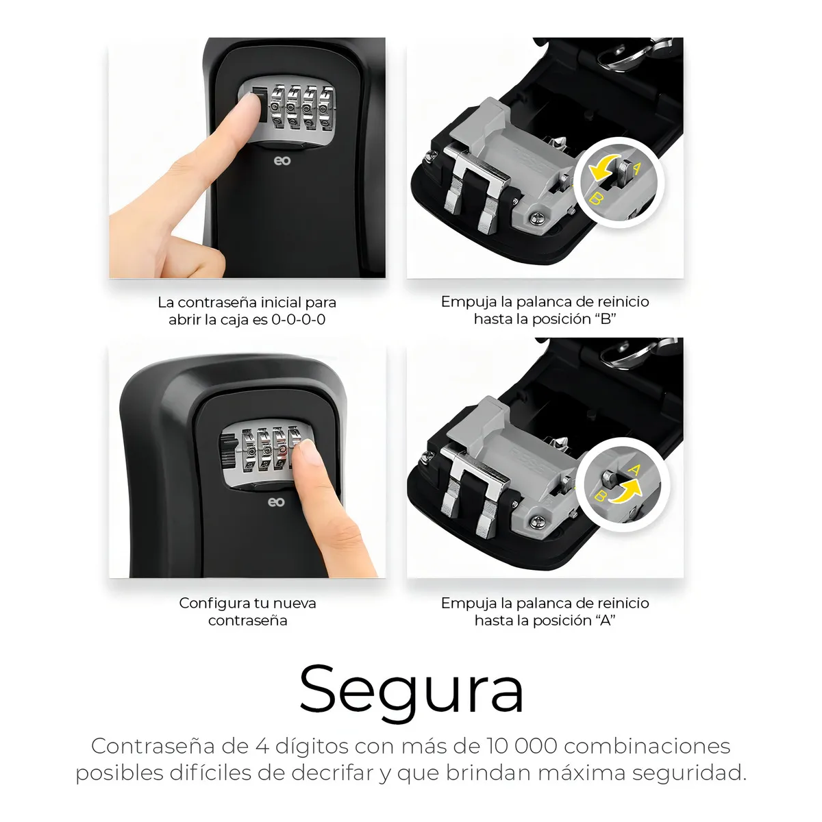 Foto 3 pulgar | Caja Fuerte De Almacenamiento De Llaves Montada En La Pared Eo Safe Imports Esi-18672 Negro