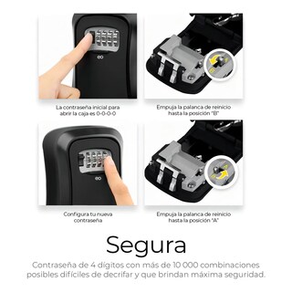 Foto 2 | Caja Fuerte De Almacenamiento De Llaves Montada En La Pared Eo Safe Imports Esi-18672 Negro