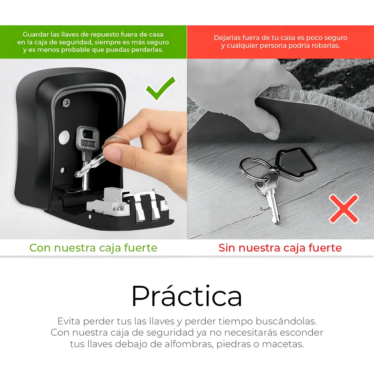 Foto 4 pulgar | Caja Fuerte De Almacenamiento De Llaves Montada En La Pared Eo Safe Imports Esi-18672 Negro