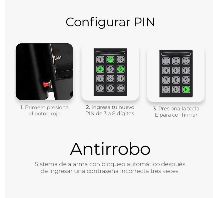 Foto 5 | Caja Fuerte Digital De Alta Seguridad Con Código Y Llave