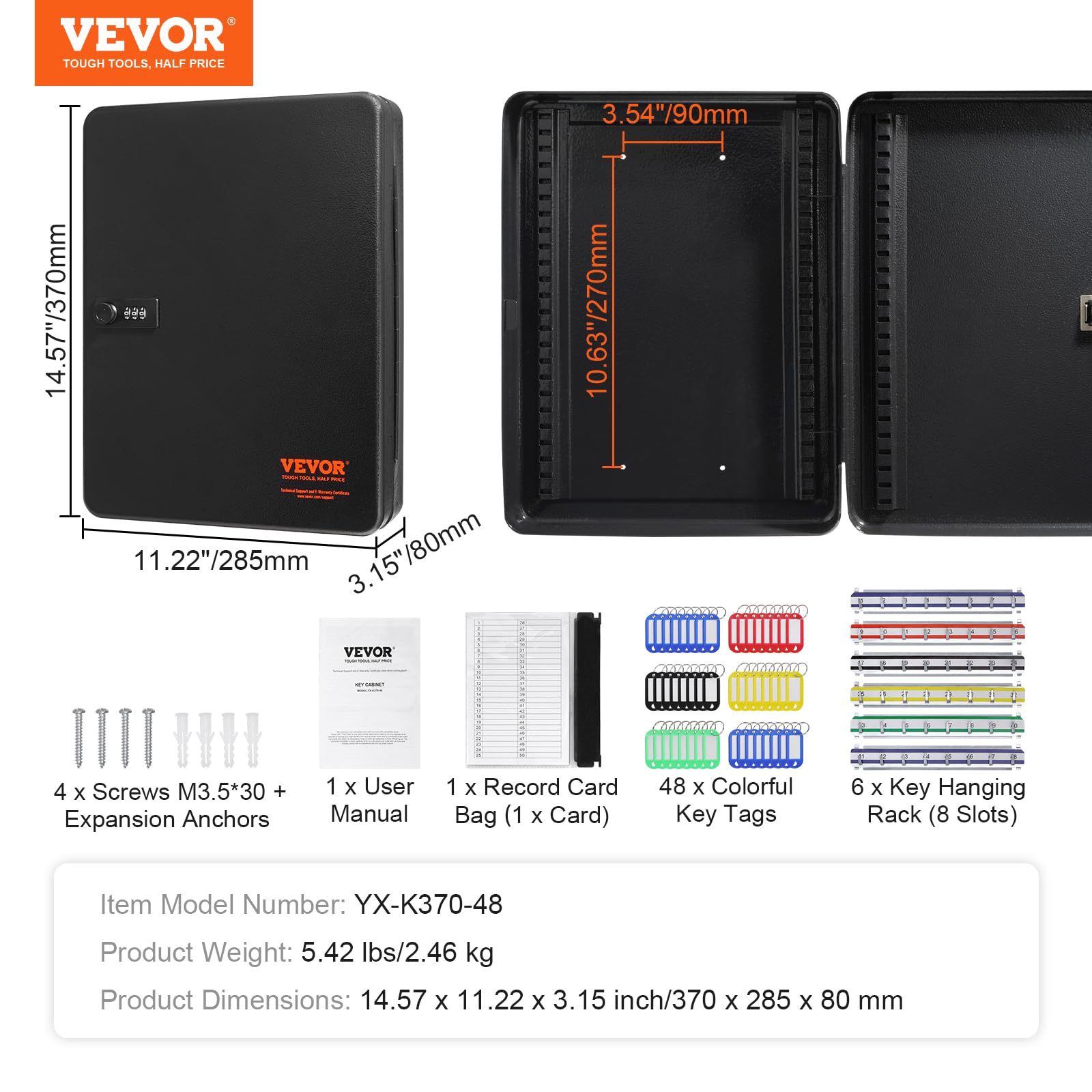 Foto 8 pulgar | Caja Fuerte Vevor Con Cerradura De Combinación Digital De Acero Negro - Venta Internacional.