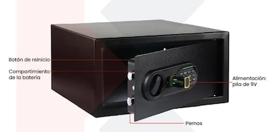 Foto 3 | Xtellar Caja Fuerte Para Laptop Con Sistema De Bloqueo Electrónico Y Luz Led En Elegante Negro