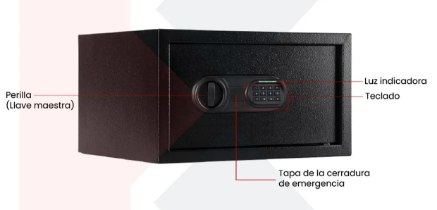 Foto 5 pulgar | Xtellar Caja Fuerte Para Laptop Con Sistema De Bloqueo Electrónico Y Luz Led En Elegante Negro