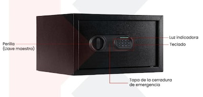 Foto 4 | Xtellar Caja Fuerte Para Laptop Con Sistema De Bloqueo Electrónico Y Luz Led En Elegante Negro