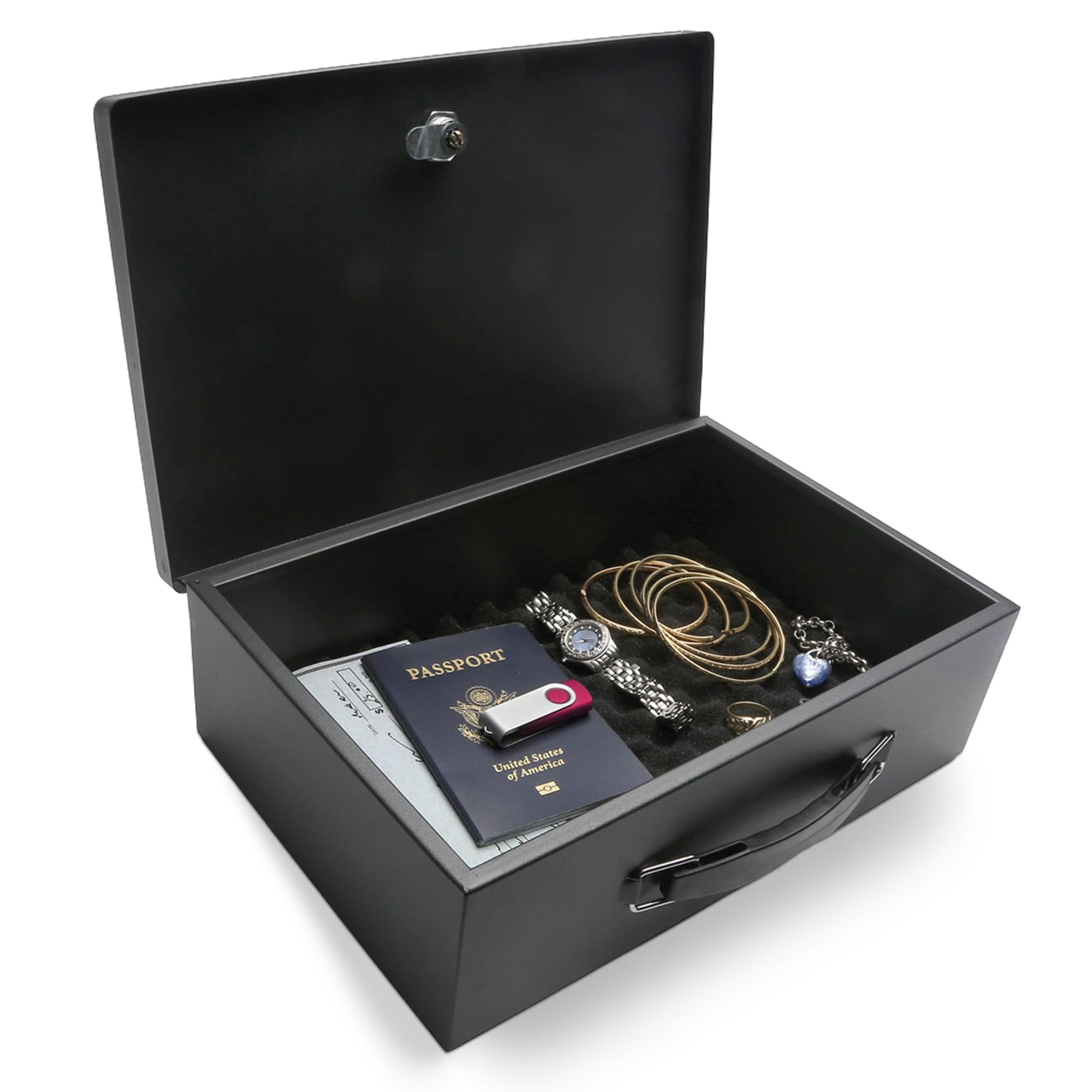 Foto 1 | Caja Fuerte Honeywell 6104, Resistente Al Fuego, 0,17 L, Negra, Con Llaves - Venta Internacional.