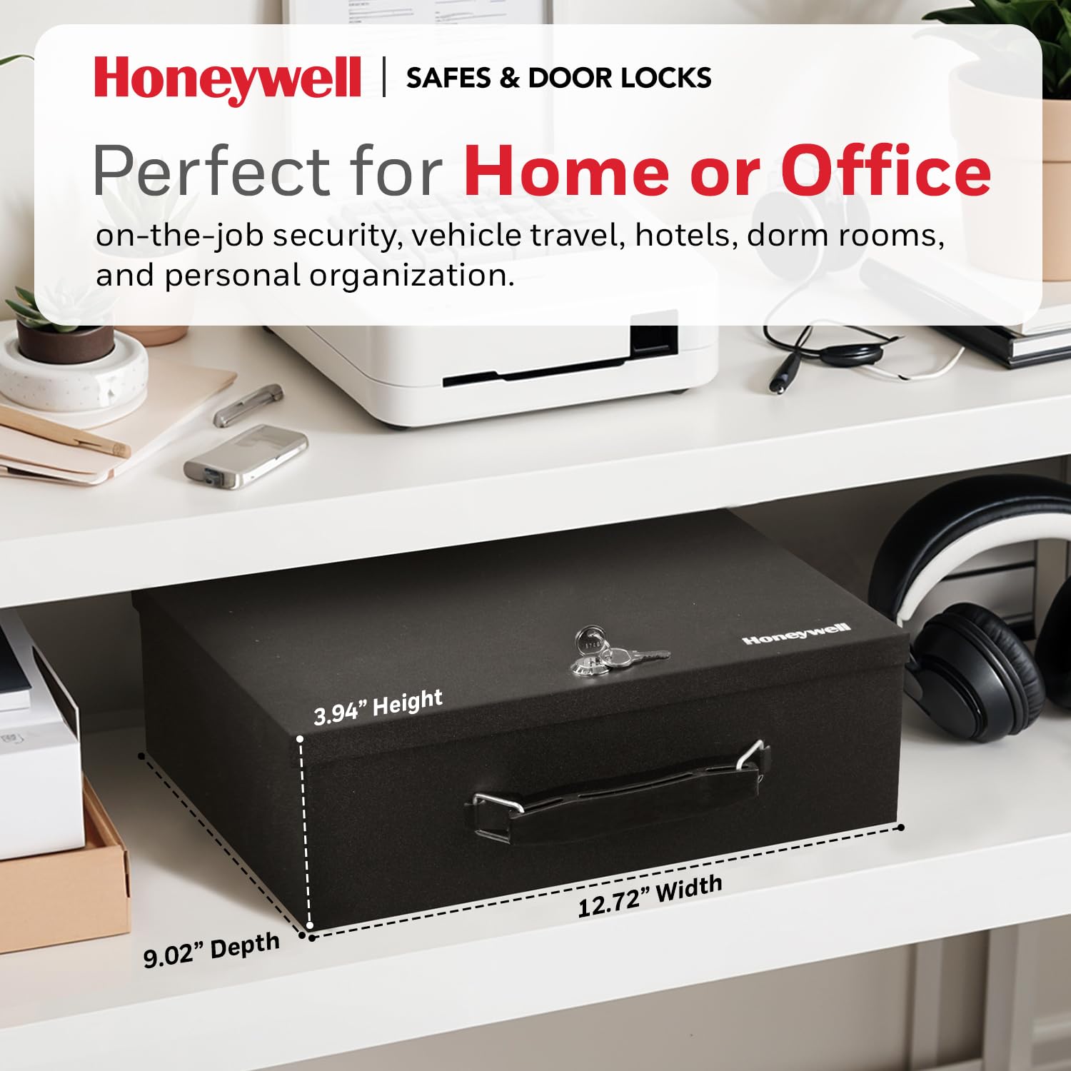 Foto 4 pulgar | Caja Fuerte Honeywell 6104, Resistente Al Fuego, 0,17 L, Negra, Con Llaves - Venta Internacional.