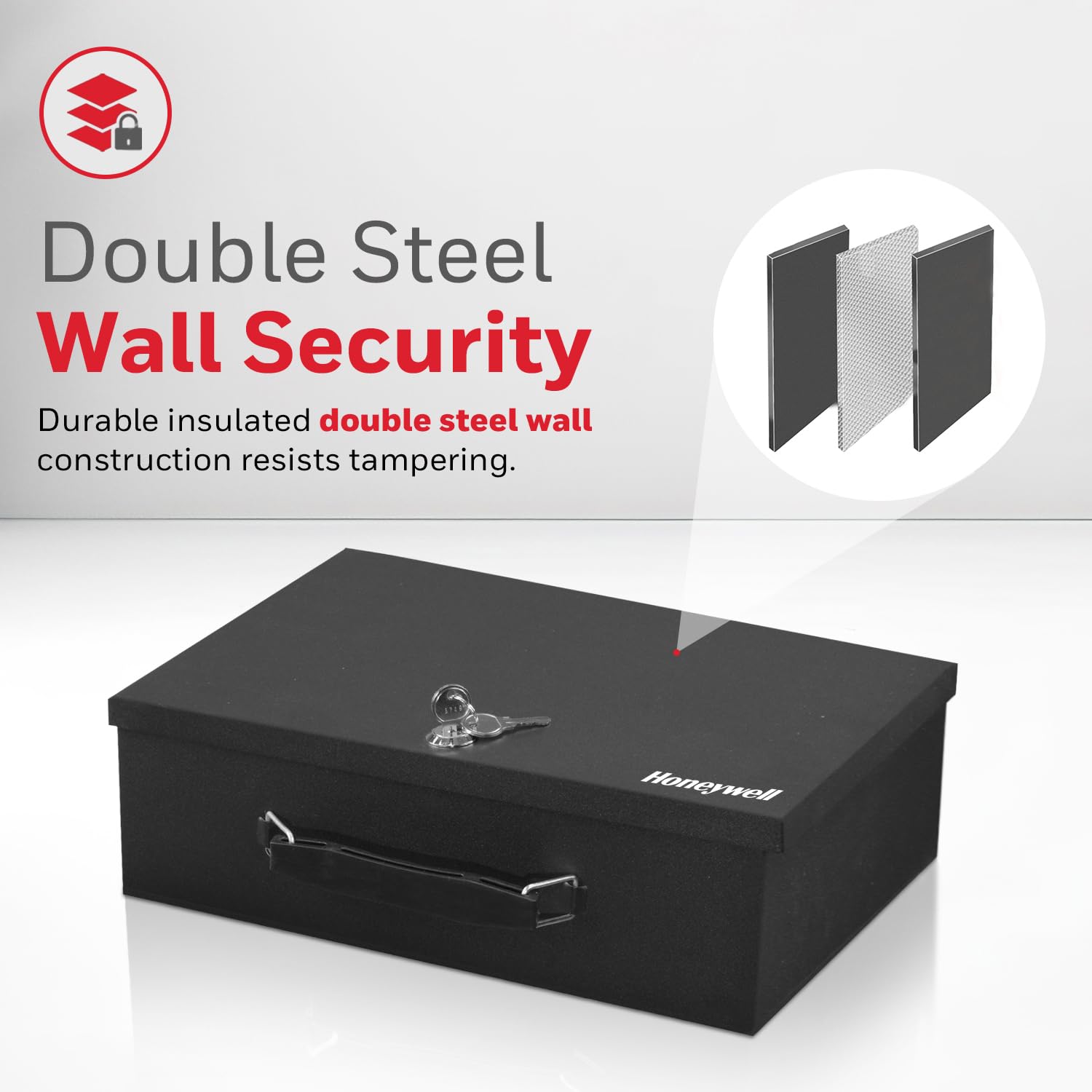 Foto 4 | Caja Fuerte Honeywell 6104, Resistente Al Fuego, 0,17 L, Negra, Con Llaves - Venta Internacional.
