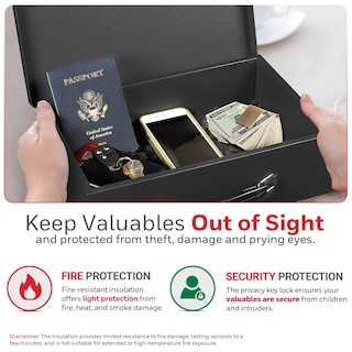 Foto 6 | Caja Fuerte Honeywell 6104, Resistente Al Fuego, 0,17 L, Negra, Con Llaves - Venta Internacional.