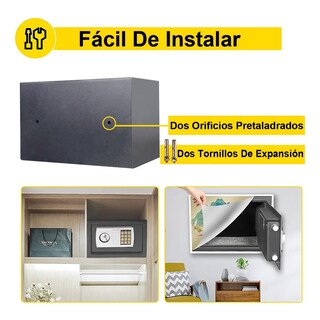 Foto 3 | Caja Fuerte De Seguridad Digital Con Apertura Electrónica Lab.g Gris