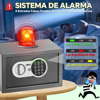 Foto 4 | Caja Fuerte Combinación Digital Alta Seguridad Y Llaves Lab.g Gris