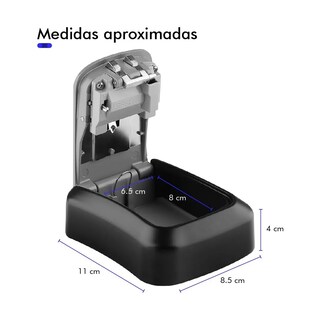 Foto 3 | Caja Fuerte Caja De Almacenamiento Llave Montada En La Pared Lab.g Negro