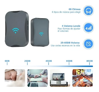 Foto 2 | Timbre Inteligente con 4 Niveles de Volumen