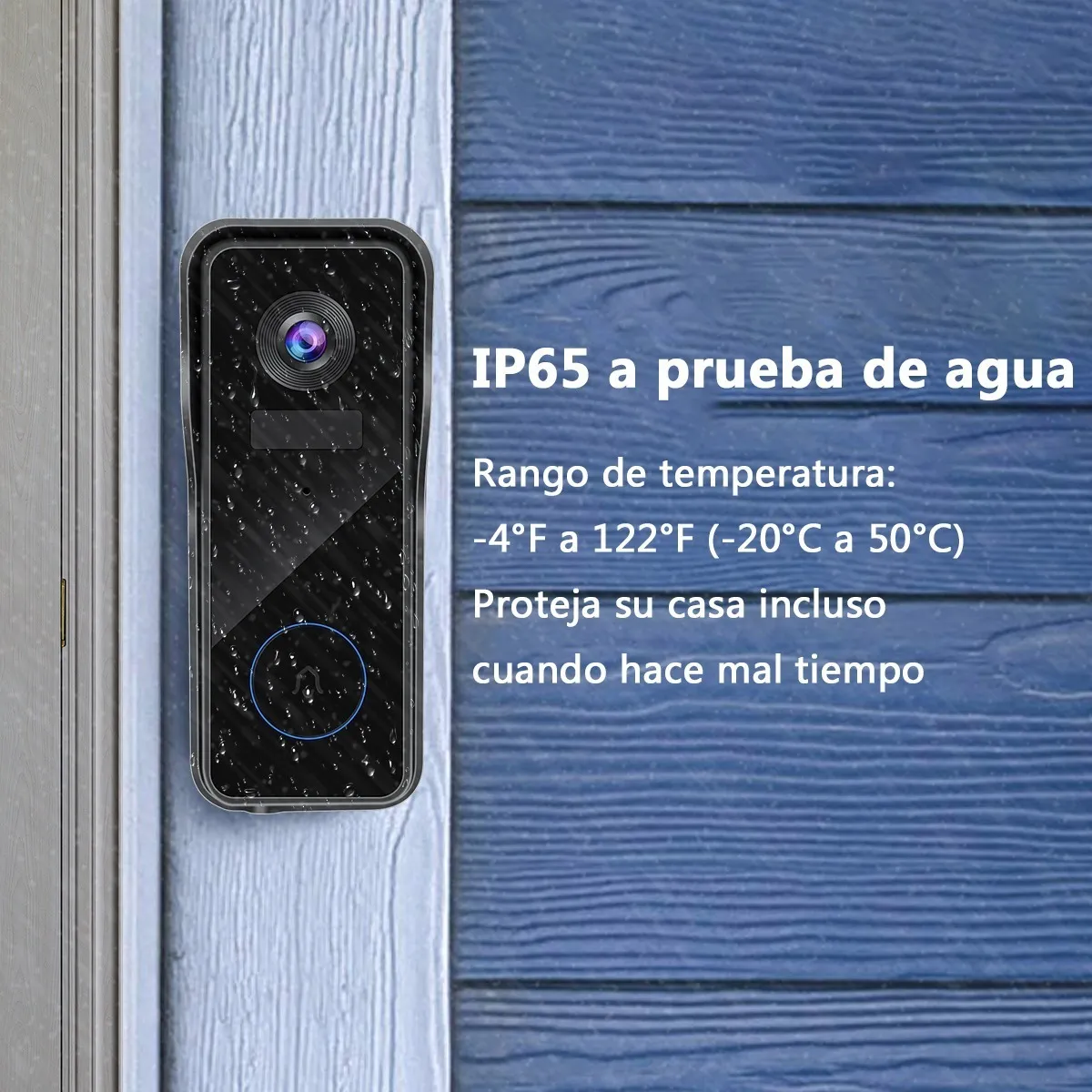 Foto 3 pulgar | Timbre Inalámbrico Inteligente Impermeable Con Cámara 2k Hd