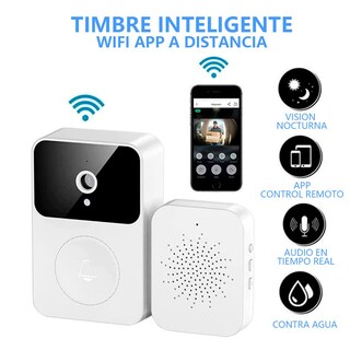 Foto 2 | Timbre De Puerta Ele-gate Inalámbrico Con Cámara Wifi Hogx9 color Blanco