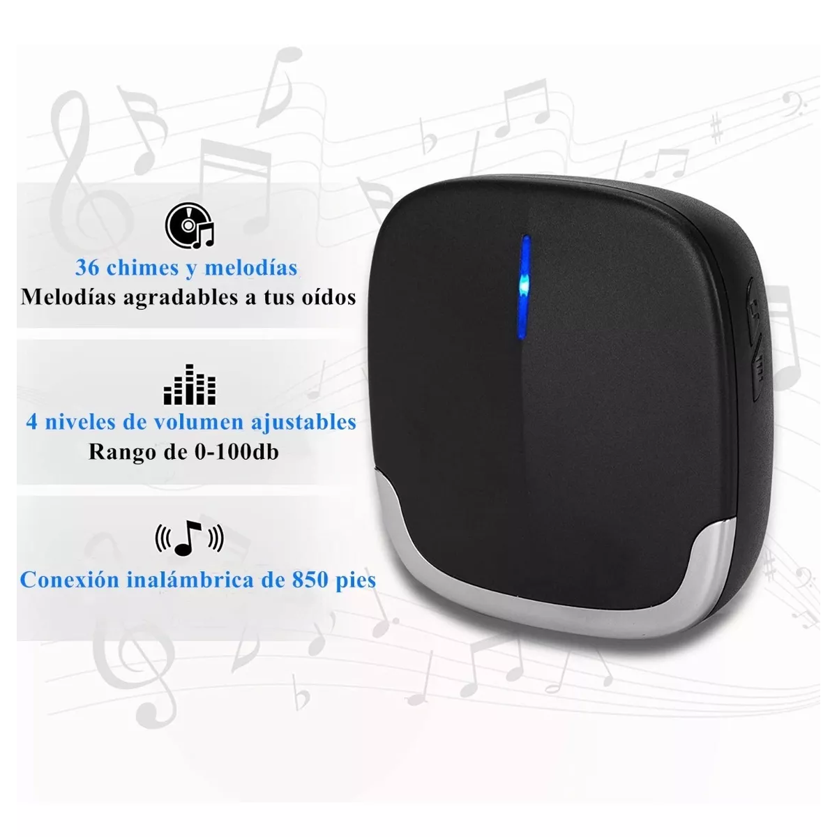 Foto 3 pulgar | Timbre Inalámbrico Eo Safe Imports Esi-5322 color Negro Impermeable con 1 Transmisor y 1 Receptor