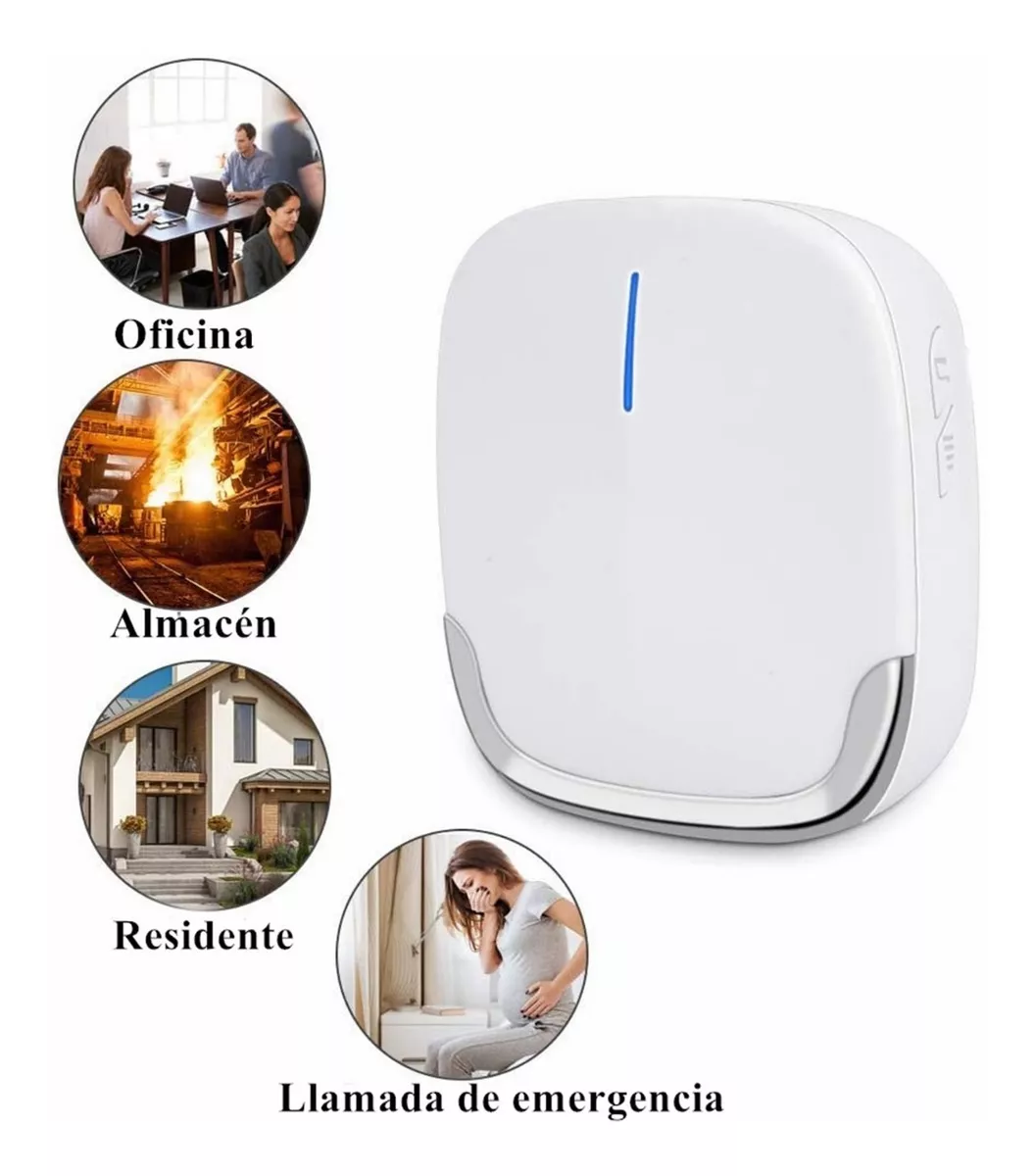 Foto 7 | Timbre Inalámbrico BELUG Impermeable con Transmisor y Receptor Blanco