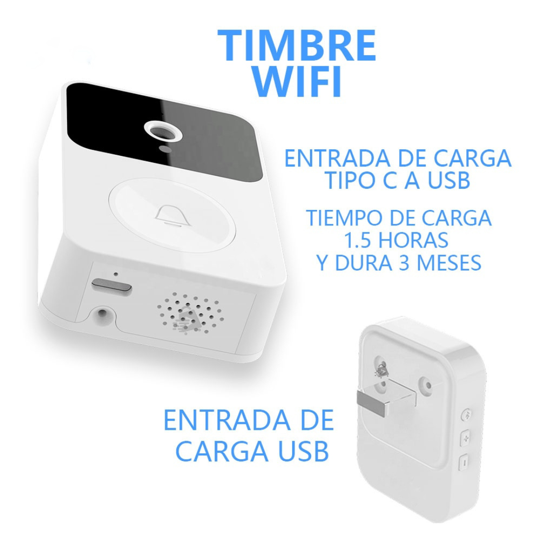 Foto 3 | Timbre JustClick MX Blanco con Cámara Wifi Inalámbrico