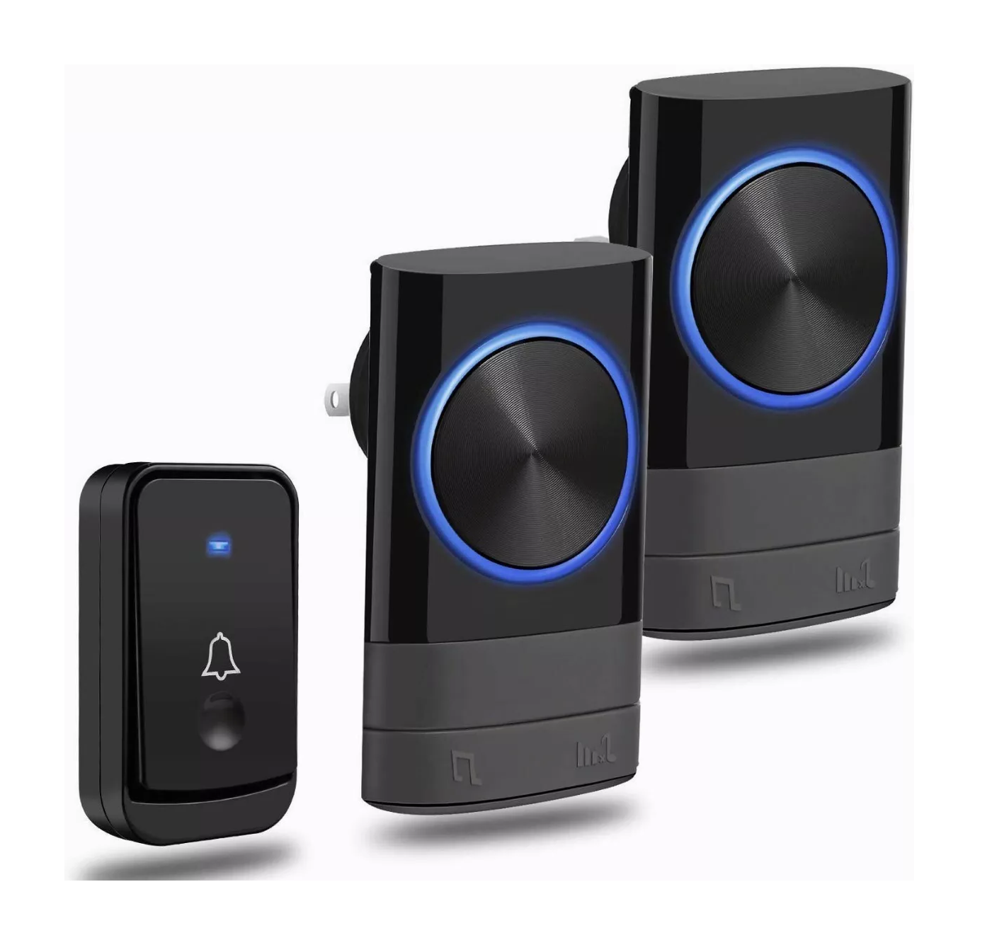 Foto 5 | Timbre Inalámbrico Lab.G Negro Impermeable con Luz Led/1 Transmisor/2 Receptores