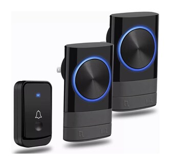 Foto 5 | Timbre Inalámbrico Lab.G Negro Impermeable con Luz Led/1 Transmisor/2 Receptores