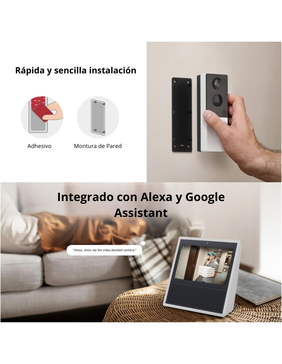 Foto 7 pulgar | ''timbre Inteligente R801 Con Reconocimiento Facial Y Grabación En Hd   ''